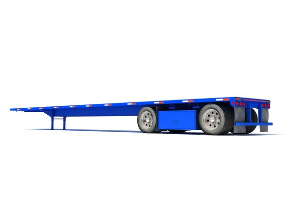 3D flatbed trailer model