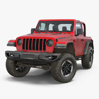 JEEP Wrangler JK Rubicon Sport Dirty Rigged 3D Model