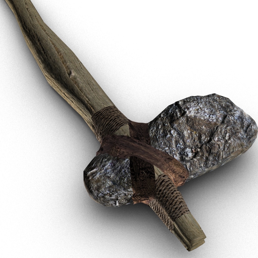 Stoneage hammer 3D model TurboSquid 1397679