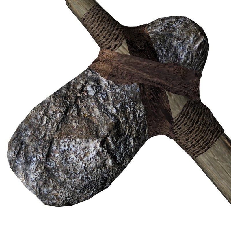 Stoneage hammer 3D model TurboSquid 1397679