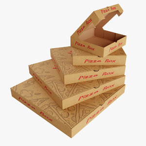 3D model pizza box