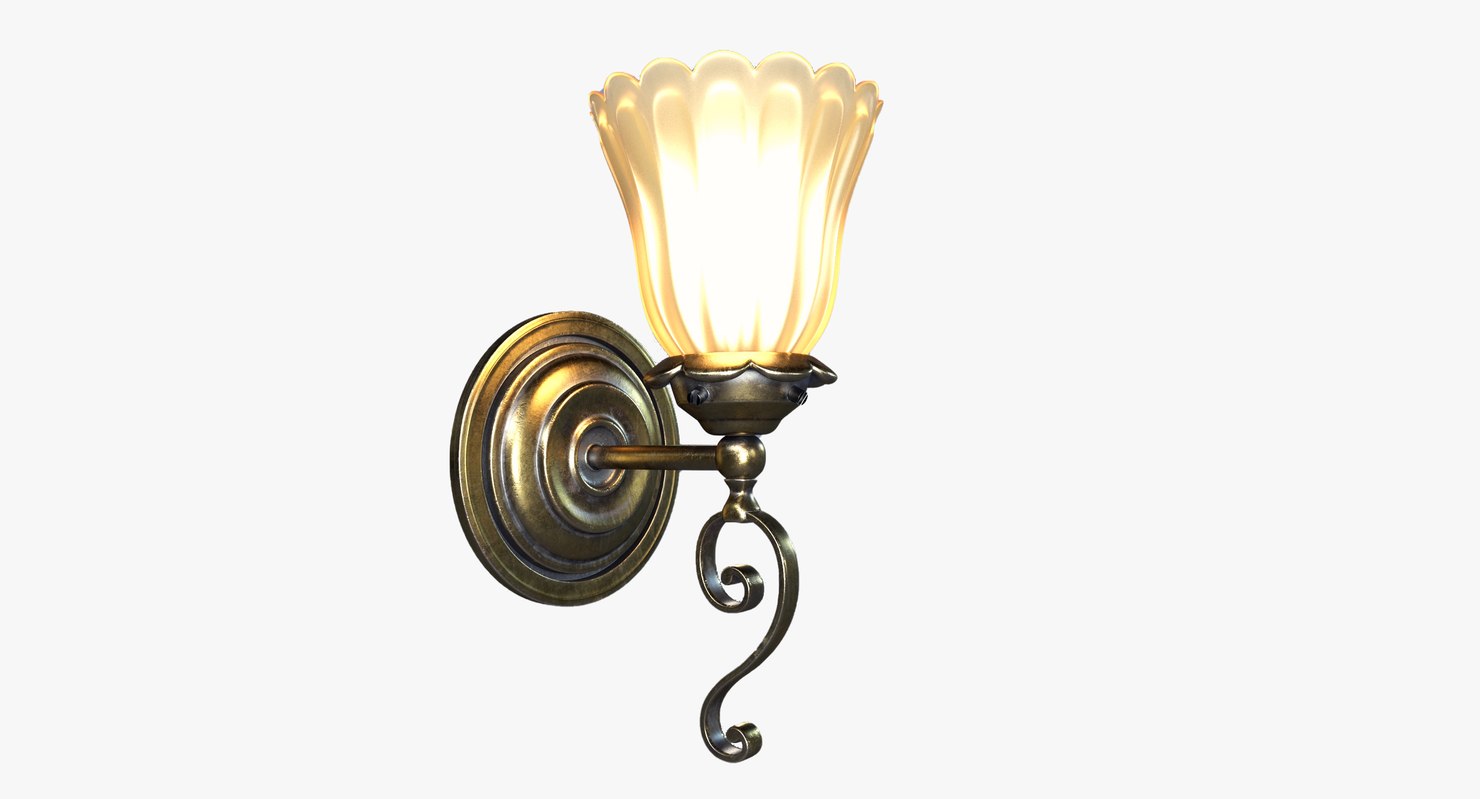 3D victorian wall light lamp TurboSquid 1397963