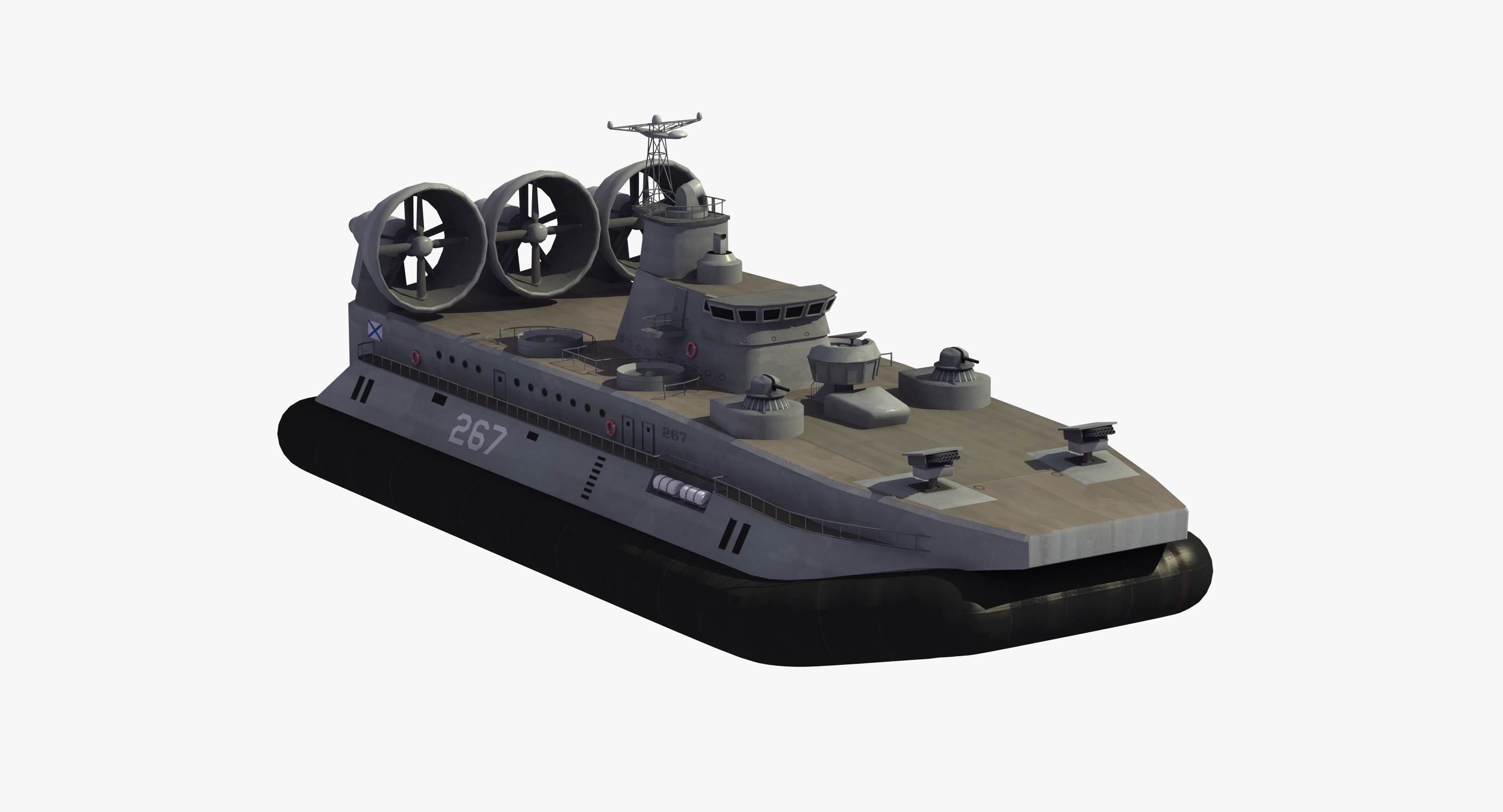 Modelo 3d Zubr Assault Hovercraft - TurboSquid 1397863