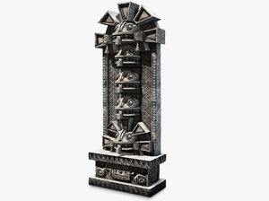 aztec wall stone 3D model