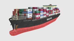 container ship 3D