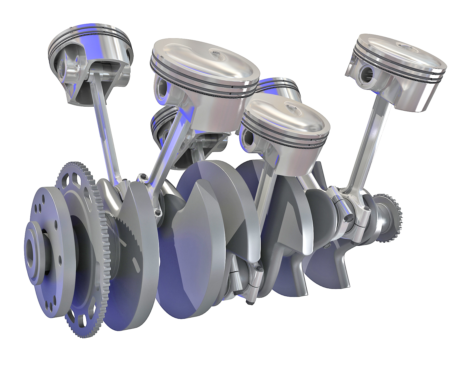 3D v6 engine cylinders - TurboSquid 1398025