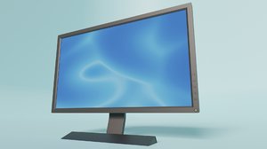 3D generic lcd monitor screen model