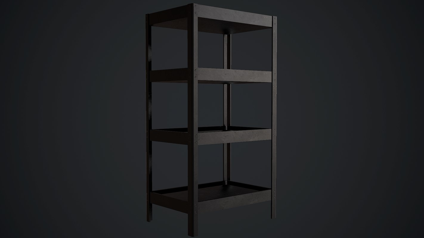 Metal shelf 3D - TurboSquid 1398162