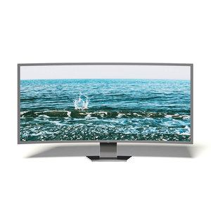 curved monitor 3D model