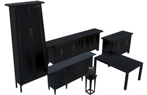 3D furniture set model