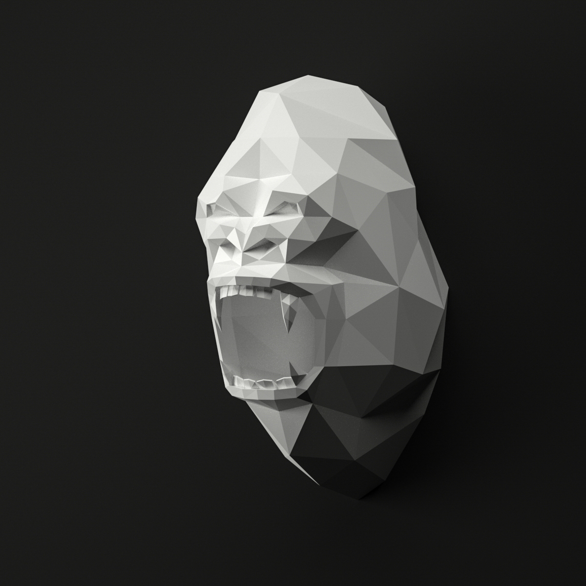 低聚动物头3d模型3d模型