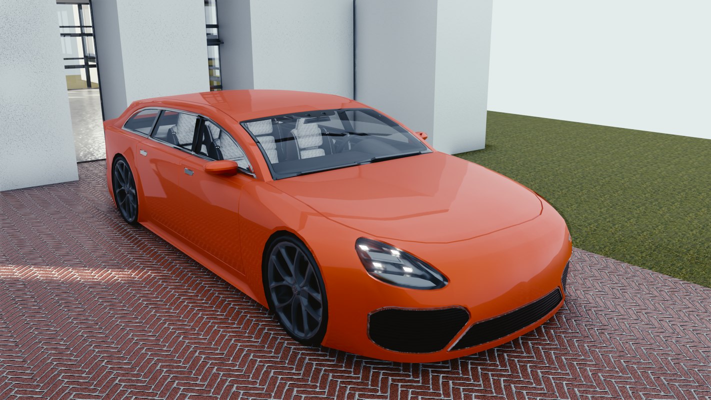 Car blender eevee brandless 3D model TurboSquid 1398348