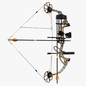 3D armed hunting compound bow model