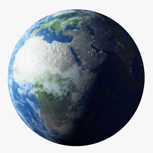 3D realistic earth planet