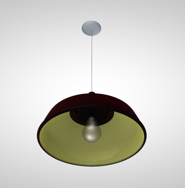 metal ceiling light hanging 3D model