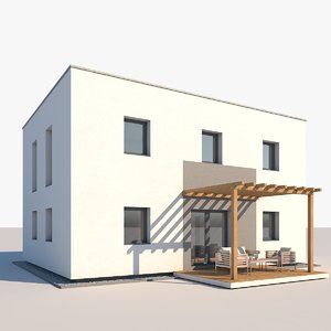 3D contemporary house