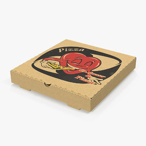 3D closed pizza box