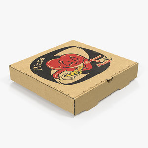 3D medium size pizza box