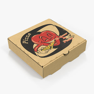 3D small pizza box model