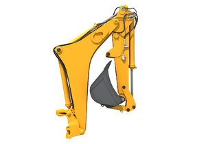 3D model backhoe loader attachment