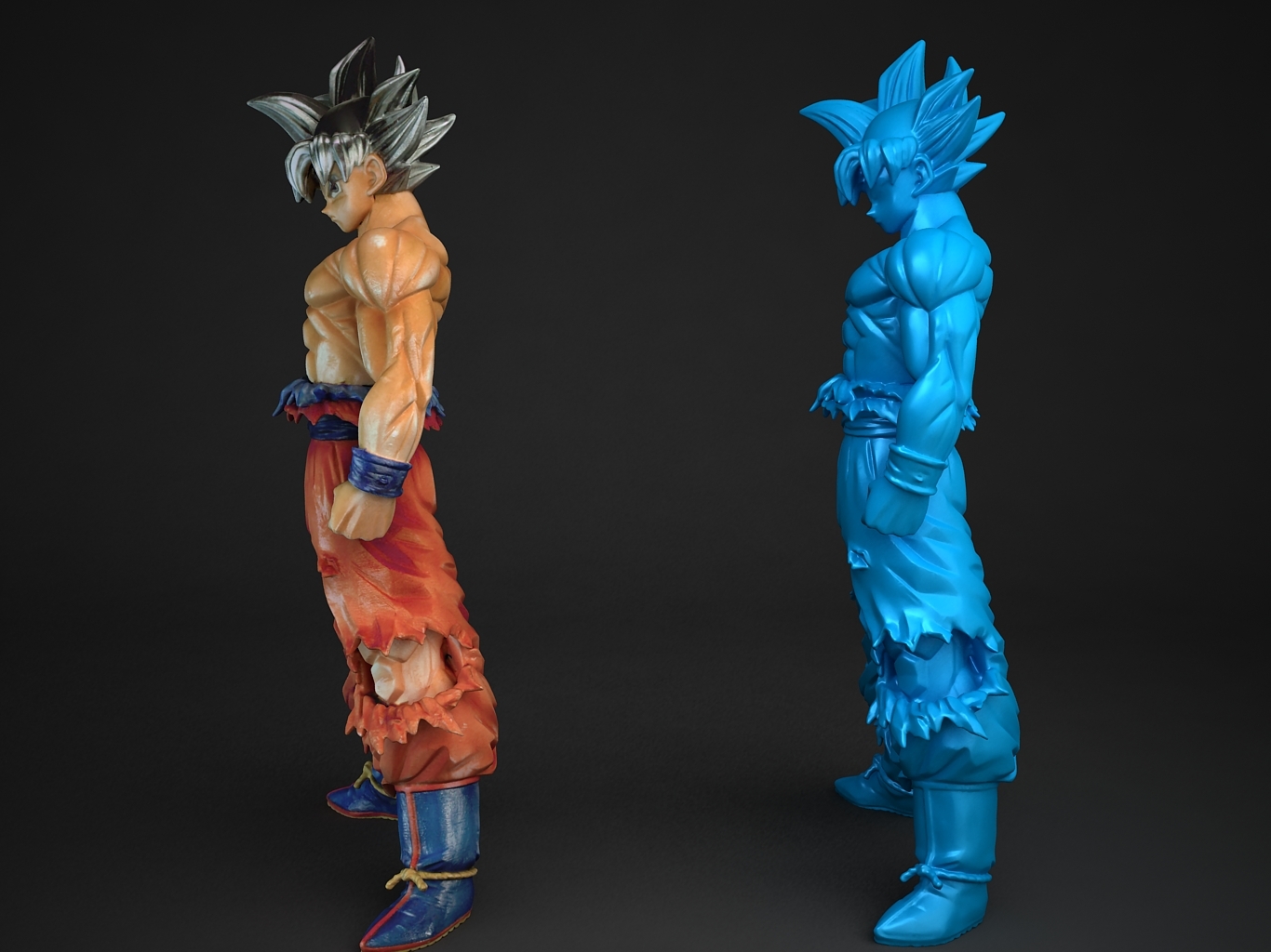 son goku ultra instinct model kit extra pieces