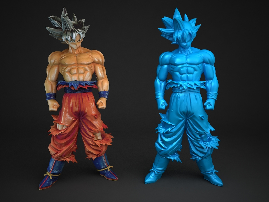 son goku ultra instinct model kit extra pieces