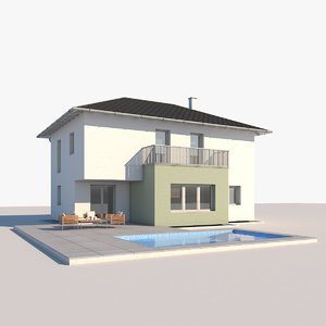 3D model contemporary house 64