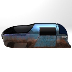 3D futuristic car model