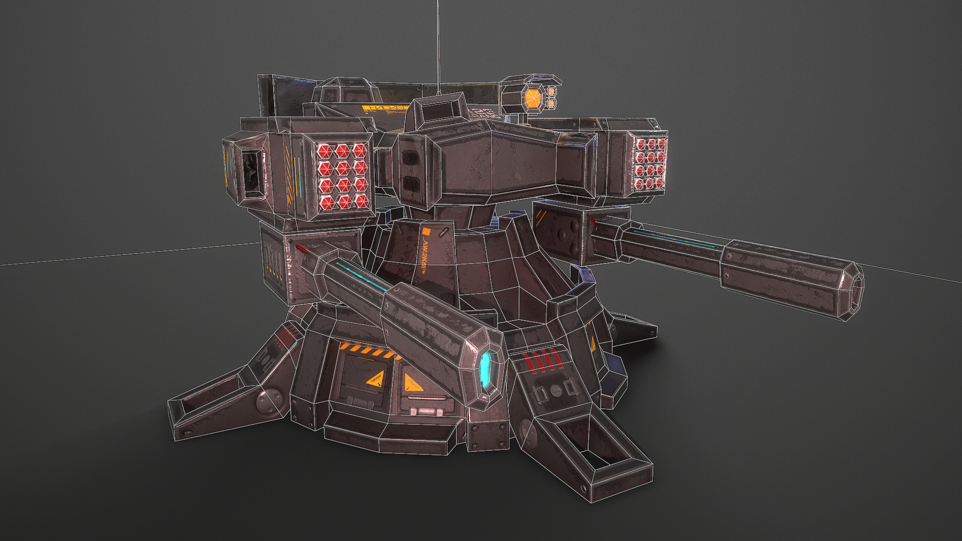 3D simple turret sci fi model - TurboSquid 1399061