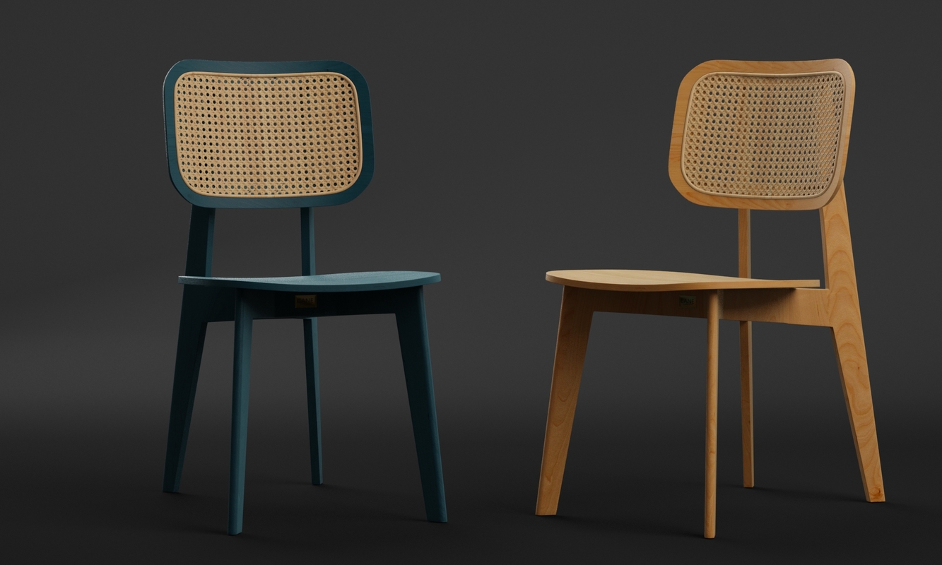 Cane dining chair model - TurboSquid 1399113