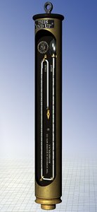 3D hohmann maurer brass thermometer model