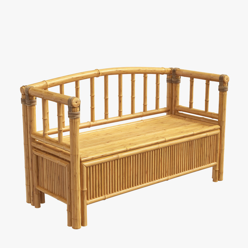 3d Model Bamboo Furniture Bench Seat Turbosquid 1399254 3d Model Bamboo Furniture Bench Seat