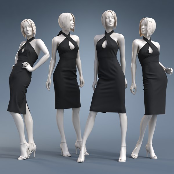 3D dress cloth mannequin model