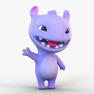 3D cute cartoon monster model