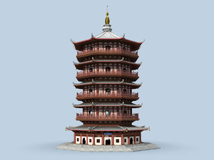 3D chinese tower model