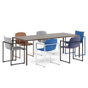 arco frame chairs slim 3D model