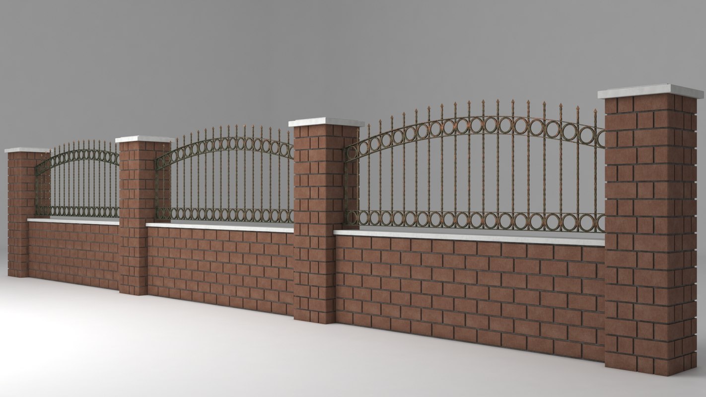 Garden wall wrought iron model - TurboSquid 1399699