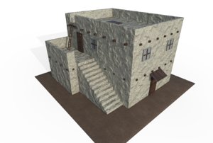 3D adobe house model