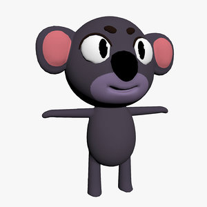 cartoon toon koala 3D model