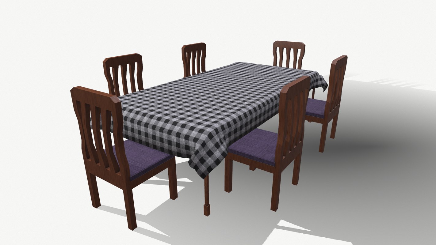 3D dining table chair model - TurboSquid 1399904