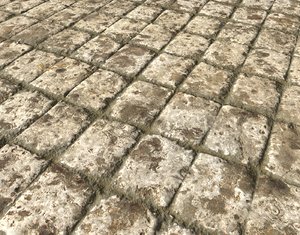Old stone floor plates seamless PBR 5