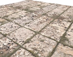 Old stone floor plates seamless PBR 4