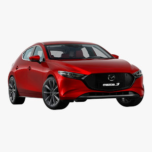 3D 2019 mazda 3 hatchback model