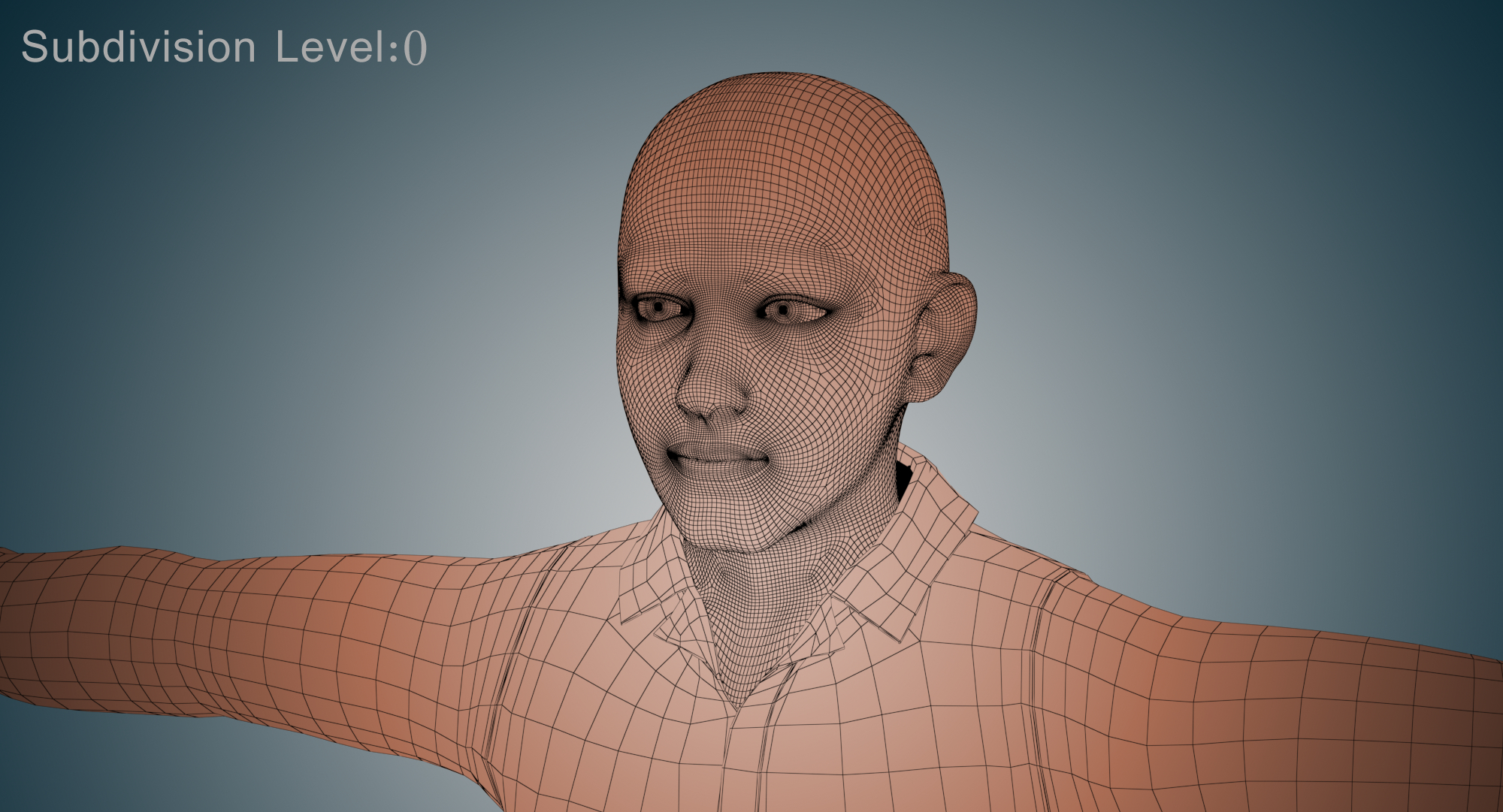 现实的学生男孩3d模型