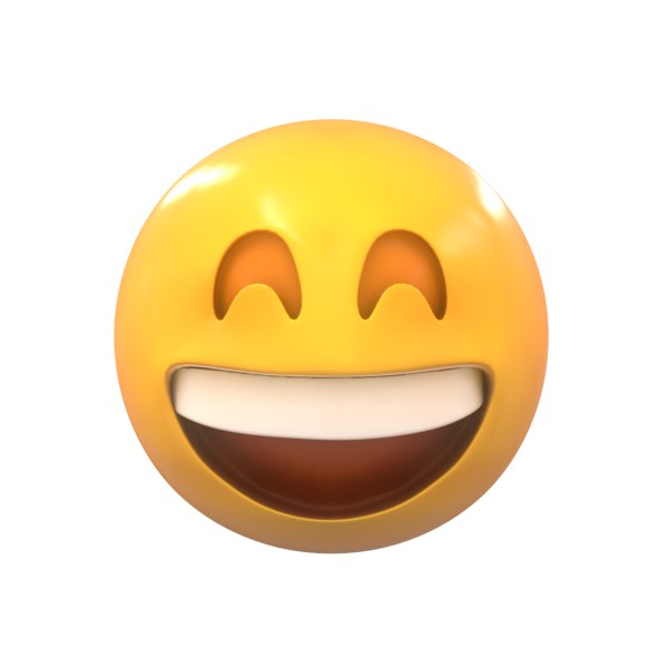 Modèle 3d De Emoji Souriant Visage Avec Des Yeux Souriants Turbosquid 1400125