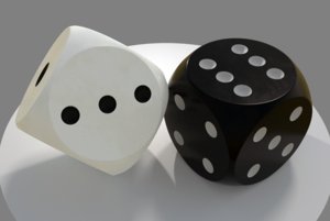 games dice 3D model