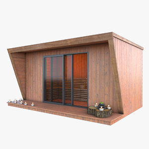outdoor sauna kiosk model