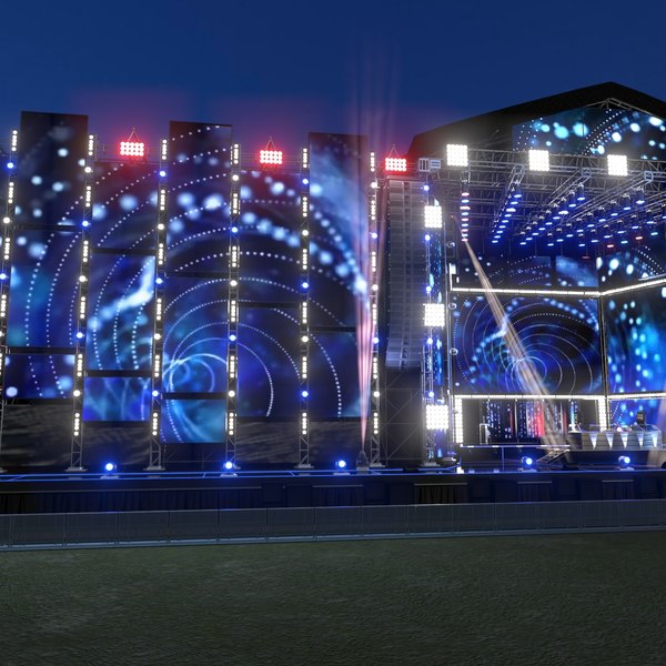 mega dj stage scene model