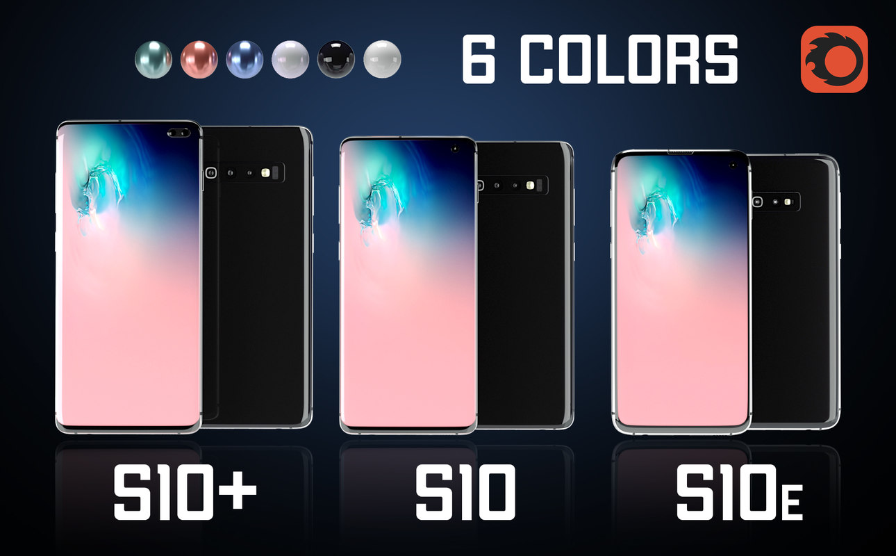 3d Samsung Galaxy S10 Colors Model Turbosquid 1400261 6110