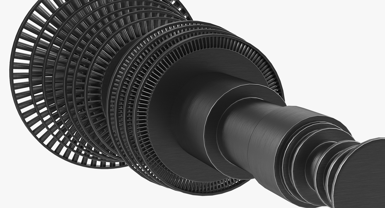 3D Steam Turbine Rotor Model - TurboSquid 1400547